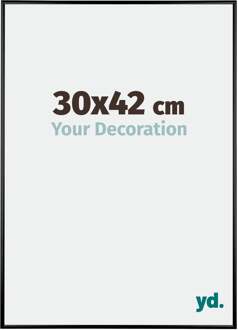 Fotolijst 30x42 cm - Zwart Hoogglans - Aluminium - Kent