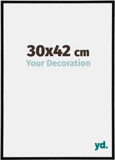 Fotolijst 30x42 cm - Zwart Hoogglans - Kunststof - Annecy