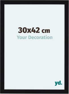 Fotolijst 30x42 cm - Zwart Hoogglans - MDF - Como