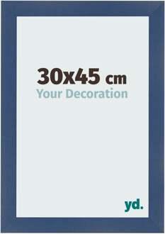 Fotolijst 30x45 cm - Donkerblauw Geveegd - MDF - Pisa