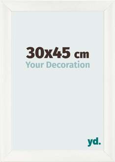 Fotolijst 30x45 cm - Wit Geveegd - MDF - Pisa