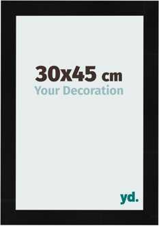 Fotolijst 30x45 cm - Zwart Hoogglans - MDF - Pisa