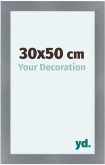 Fotolijst 30x50 cm - Aluminium - Geborsteld - MDF - Como Aluminium Geborsteld