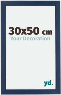 Fotolijst 30x50 cm - Donkerblauw Geveegd - MDF - Mura