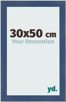 Fotolijst 30x50 cm - Donkerblauw Geveegd - MDF - Pisa