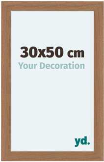Fotolijst 30x50 cm - Noten- Hout - Licht - MDF - Como Notenhout Licht