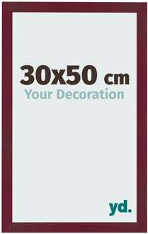 Fotolijst 30x50 cm - Wijnrood Geveegd - MDF - Bologna