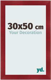 Fotolijst 30x50 cm - Wijnrood Geveegd - MDF - Pisa