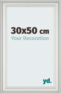 Fotolijst 30x50 cm - Wit Geveegd - MDF - Lazio