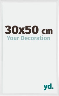 Fotolijst 30x50 cm - Wit Hoogglans - Kunststof - Annecy