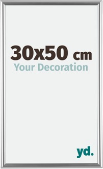 Fotolijst 30x50 cm - Zilver - Kunststof - Bordeaux