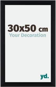Fotolijst 30x50 cm - Zwart Geborsteld - Aluminium - Tucson