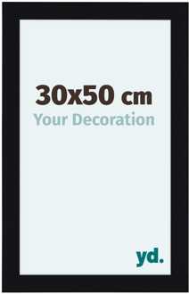 Fotolijst 30x50 cm - Zwart Hoogglans - MDF - Como
