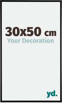 Fotolijst 30x50 cm - Zwart Mat - Aluminium - Austin