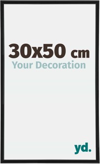 Fotolijst 30x50 cm - Zwart Mat - Kunststof - Annecy