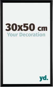 Fotolijst 30x50 cm - Zwart Mat - Kunststof - Bordeaux