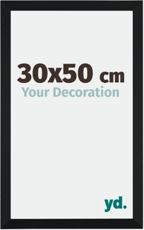 Fotolijst 30x50 cm - Zwart Mat - MDF - Catania