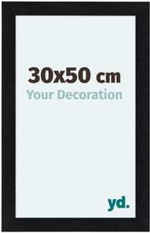 Fotolijst 30x50 cm - Zwart Mat - MDF - Como