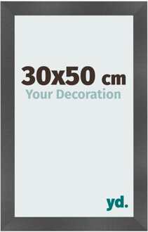 Fotolijst 30x50 cm - Zwart Mat - MDF - Pisa