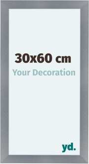 Fotolijst 30x60 cm - Aluminium - Geborsteld - MDF - Como Aluminium Geborsteld