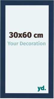 Fotolijst 30x60 cm - Donkerblauw Geveegd - MDF - Como