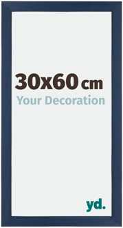 Fotolijst 30x60 cm - Donkerblauw Geveegd - MDF - Mura