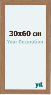Fotolijst 30x60 cm - Noten- Hout - Licht - MDF - Como Notenhout Licht