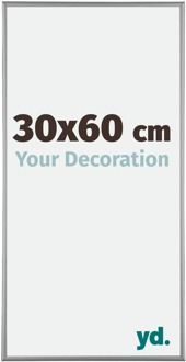 Fotolijst 30x60 cm - Platina - Aluminium - Kent