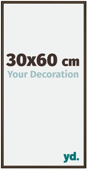 Fotolijst 30x60 cm - Walnoot Structuur - Aluminium - New York