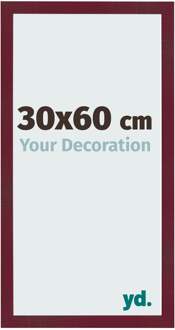 Fotolijst 30x60 cm - Wijnrood Geveegd - MDF - Bologna