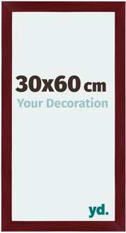 Fotolijst 30x60 cm - Wijnrood Geveegd - MDF - Mura