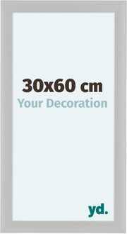 Fotolijst 30x60 cm - Wit - Houtnerf - MDF - Como Wit Houtnerf