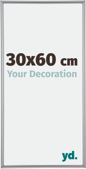 Fotolijst 30x60 cm - Zilver Hoogglans - Kunststof - Annecy