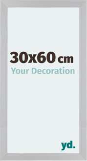 Fotolijst 30x60 cm - Zilver Mat - MDF - Mura