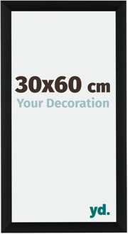 Fotolijst 30x60 cm - Zwart Geborsteld - Aluminium - Tucson