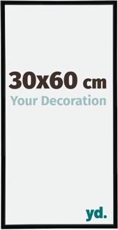Fotolijst 30x60 cm - Zwart Hoogglans - Kunststof - Annecy