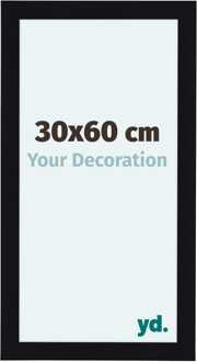 Fotolijst 30x60 cm - Zwart Hoogglans - MDF - Como