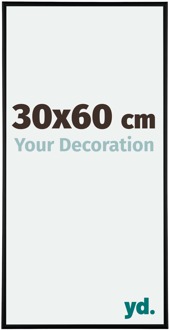 Fotolijst 30x60 cm - Zwart Mat - Aluminium - Austin