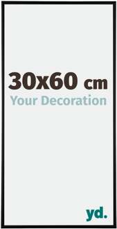 Fotolijst 30x60 cm - Zwart Mat - Aluminium - Kent