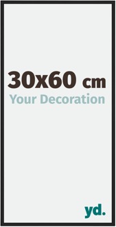 Fotolijst 30x60 cm - Zwart Mat - Aluminium - New York