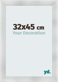 Fotolijst 32x45 cm - Aluminium Geborsteld - MDF - Pisa