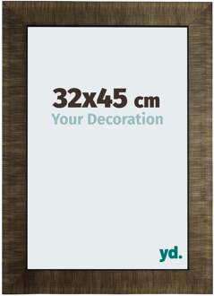 Fotolijst 32x45 cm - Champagne Geborsteld Hout Leeds