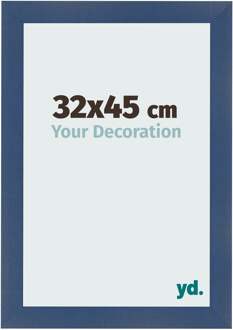 Fotolijst 32x45 cm - Donkerblauw Geveegd - MDF - Pisa