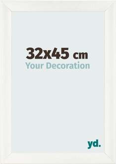 Fotolijst 32x45 cm - Wit Geveegd - MDF - Pisa
