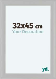 Fotolijst 32x45 cm - Wit - Houtnerf - MDF - Como Wit Houtnerf