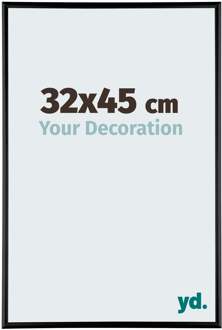 Fotolijst 32x45 cm - Zwart Hoogglans - Aluminium - Austin