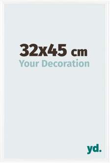 Fotolijst 32x45cm - Wit Hoogglans - Kunststof - Bordeaux - 32x45 cm