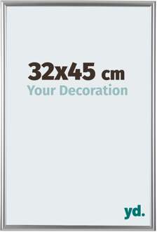 Fotolijst 32x45cm - Zilver - Kunststof - Bordeaux - 32x45 cm