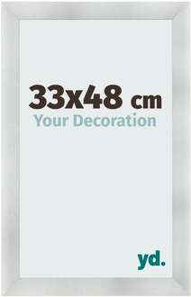 Fotolijst 33x48 cm - Aluminium Geborsteld - MDF - Pisa