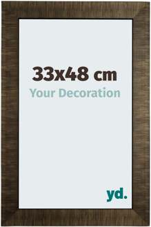 Fotolijst 33x48 cm - Champagne Geborsteld Hout Leeds